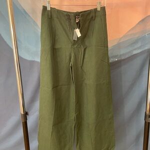 Madewell Forest Green Harlow Wide Leg